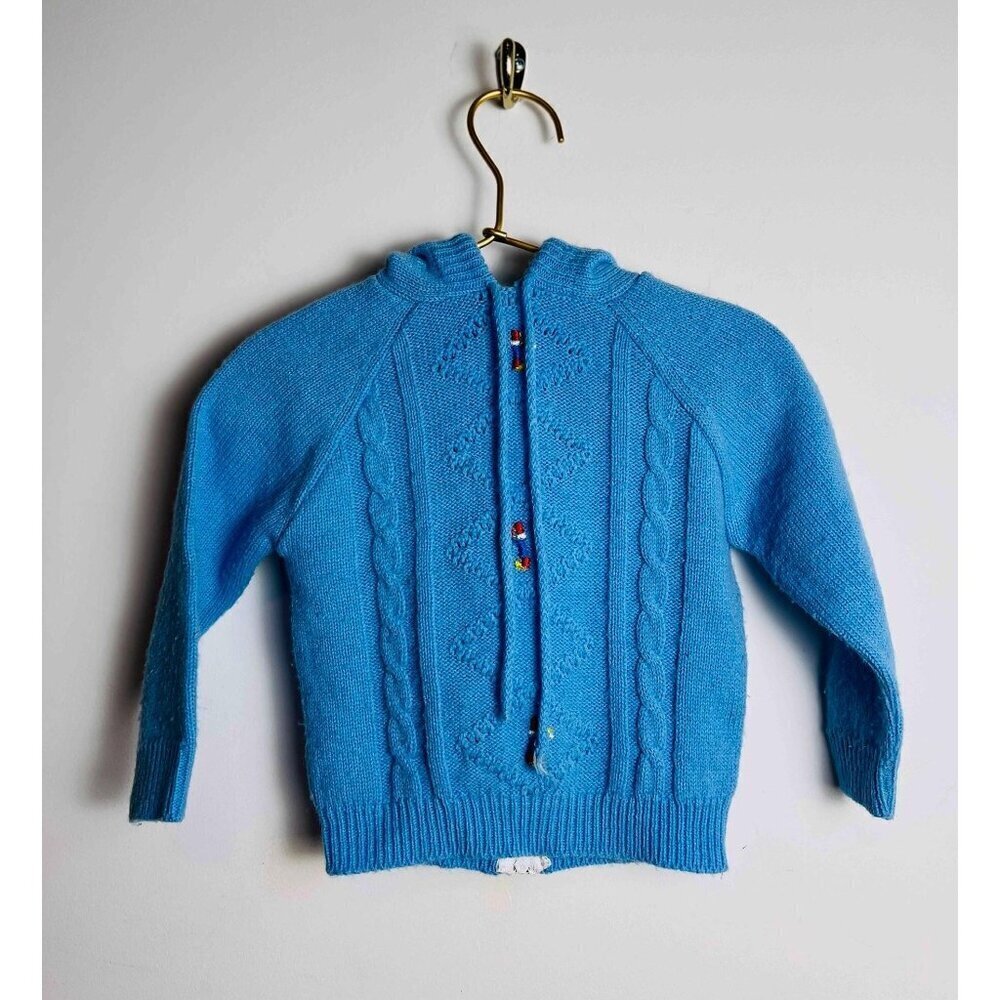 vintage tiny tots blue ski sweater 18 months - Picture 9 of 10